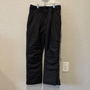 Black Insulated Snow Pants